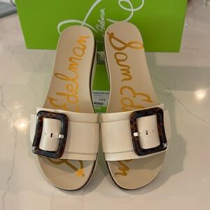 Sam Edelman Ariane Ivory Leather Sandal Sz 10